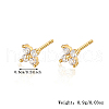 S925 Sterling Silver Clover Stud Earrings KD5914-1-2