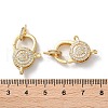 Brass Pave Clear Cubic Zirconia Lobster Claw Clasps KK-M287-07G-A-3
