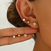Elegant Stainless Steel Snowflake Stud Earring Sets BX1119-1-4