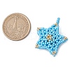 Beaded Star Charms PALLOY-MZ00451-02-2