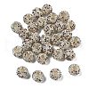 Sparkle Glass Rhinestone Round Beads OACR-S048-01A-2
