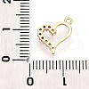 Brass Micro Pave Cubic Zirconia Charms KK-N261-22B-G-3