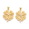 Brass Micro Pave Cubic Zirconia Pendants KK-M300-27G-01-1