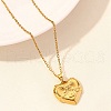 Love Heart Stainless Steel Pandant Necklace PW-WG59510-01-1