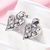 304 Stainless Steel Dangle Stud Earrings EJEW-D319-13P-2