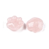 Natural Rose Quartz Cat Paw Print Figurines DJEW-N003-03I-2