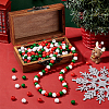 AHADERMAKER 600Pcs 3 Colors Christmas Natural Wood Beads WOOD-GA0001-57-5