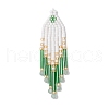 4Pcs 4 Colors Glass Seed Beaded Tassels Pendants PALLOY-MZ00655-2