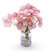 Mini Glass Vase with Artificial Flower Ornaments MIMO-PW0001-190B-1