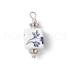 Handmade Printed Porcelain Pendants PALLOY-JF03965-01-3