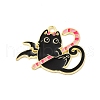 Halloween Theme Alloy Enamel Pendants ENAM-I053-B02-1