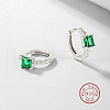 Anti-Tarnish Rhodium Plated Platinum 925 Sterling Silver Hoop Earrings OB9176-2-2