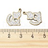 201 Stainless Steel Rhinestone Pendants STAS-V005-05G-01-3