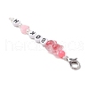 6Pcs Bear & Letter Acrylic Pendant Decorations HJEW-JM02957-5