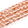 Baking Painted Transparent Glass Beads Strands DGLA-N011-10mm-04-1
