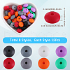SUNNYCLUE 96Pcs 12 Colors Food Grade Eco-Friendly Silicone Abacus Beads SIL-SC0001-87C-2