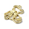 Rack Plating Real 18K Gold Plated Brass Micro Pave Cubic Zirconia Pendants KK-B084-12G-01-2