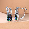 Brass Cubic Zirconia Stud Earrings WG92DFF-05-1