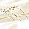 Bowknot Rack Plating Brass Stud Earrrings EJEW-Z085-01G-3