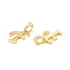 Rack Plating Eco-Friendly Brass Letter Pendants KK-K265-02G-F-2