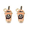 Eco-Friendly Zinc Alloy Milkshake Pendants X-ENAM-R051-16-01G-NR-2