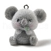 Flocky Resin Pendants RESI-E059-04D-1
