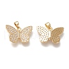 Brass Micro Pave Cubic Zirconia Pendants KK-K246-30G-2