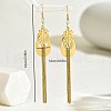 Stainless Steel Leaf Tassel Dangle Earrings EW2816-3