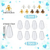 DELORIGIN 9Pcs 3 Styles Alloy Bead Cap Pendant Bails FIND-DR0001-20B-2
