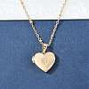 304 Stainless Steel Pave Clear Cubic Zirconia Heart Locket Pendant Necklaces for Women NJEW-Z077-01G-1