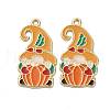 Thanksgiving Day Alloy Enamel Pendants ENAM-V002-02H-G-1