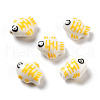 Handmade Printed Porcelain Beads PORC-F005-03B-1