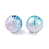 UV Plating Rainbow Iridescent Two Tone Acrylic Beads PACR-C009-04D-2