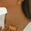 Elegant Brass Heart Earrings & Necklaces Sets for Women TY8153-2-2
