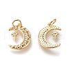 Brass Micro Pave Cubic Zirconia Pendants KK-M209-01G-2