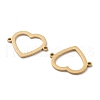 Ion Plating(IP) 304 Stainless Steel Hollow Connector Charms STAS-P332-07G-3