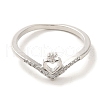 Brass Micro Pave Cubic Zirconia Rings for Women RJEW-E295-03P-2