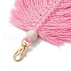 Leaf Handmade Macrame Cotton Threads Pendant Decorations HJEW-JM02617-4