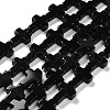 Natural Black Agate(Dyed & Heated) Beads Strands G-I337-A03-02-2