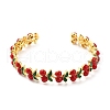 Brass Enamel Cuff Bracelets BJEW-L703-02A-G-4