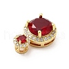 Brass Micro Pave Clear Cubic Zirconia Pendants KK-I695-019A-3