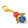 Angel & Rose Resin & Glass Pendant Decoration HJEW-MZ00090-5