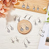 10 Pair 10 Style Alloy Dangle Earrings with 304 Stainless Steel Pins EJEW-AB00035-5