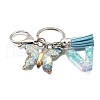 26Pcs Transparent Epoxy Resin & Transparent Acrylic & Faux Suede Tassel Keychain KEYC-JKC01202-22-3