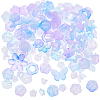 10Sets 200G Transparent Acrylic Frosted Beads FACR-HS0001-02D-1