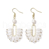 Brass Natural Cultured Freshwater Pearl Dangle Earrings EJEW-TA00618-2