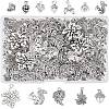 SUPERFINDINGS 144Pcs 12 Style Tibetan Style Alloy Pendants TIBEP-FH0001-09-1