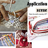   10 Sets Transparent Spray Painted Glass Butterfly Pendant Decorations HJEW-PH0001-64-7