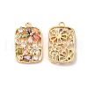 Real 18K Gold Plated Brass Pendant KK-B074-71G-02-1