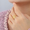 304 Stainless Steel Adjustable Cuff Rings RJEW-L129-03G-2